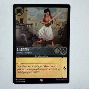 FOIL Aladdin Lorcana TCG Disney Trading Card Game Collectible